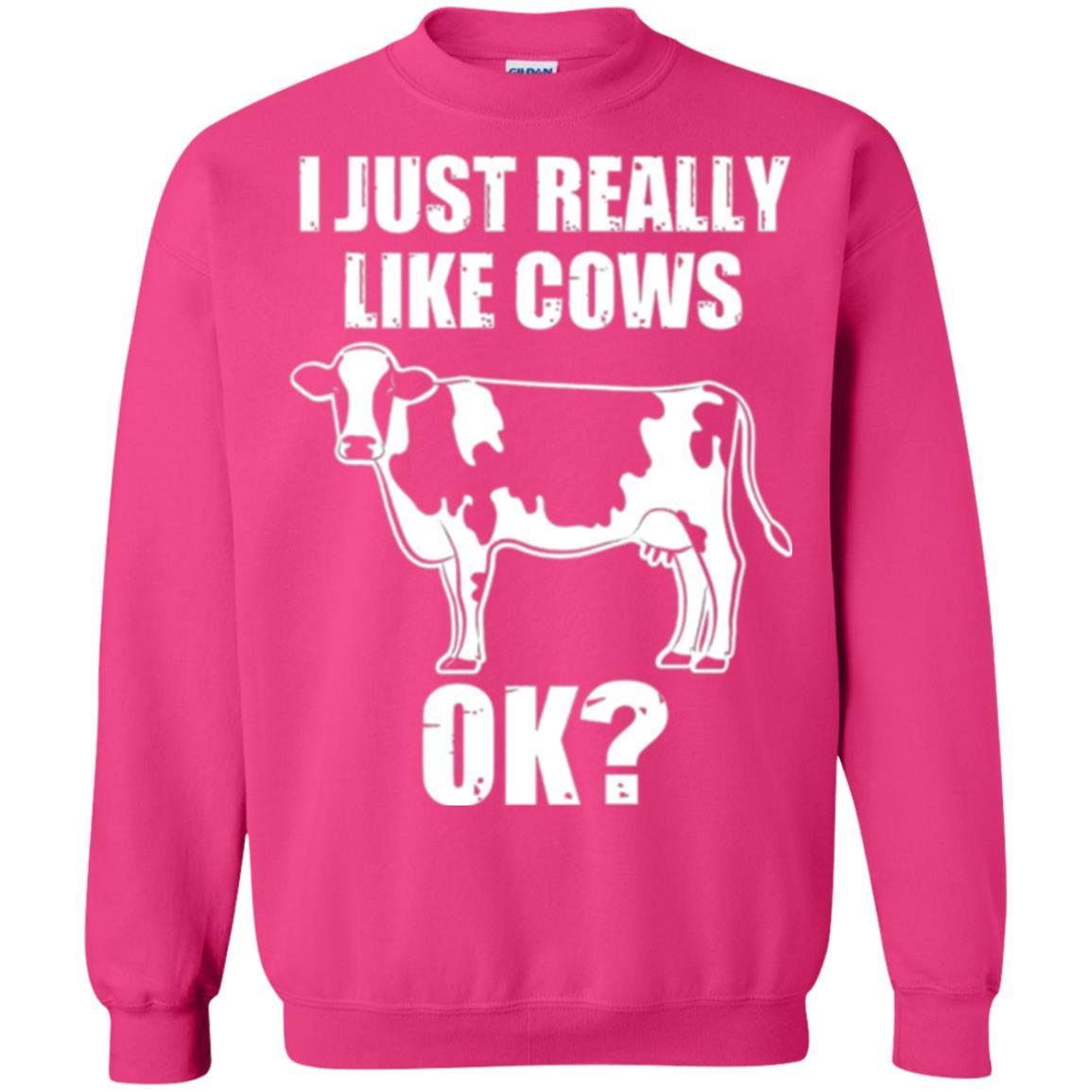 Cow Lover T-shirt I Just Really Like Cows Ok Heliconia