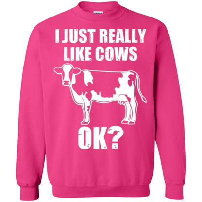 Cow Lover T-shirt I Just Really Like Cows Ok Heliconia