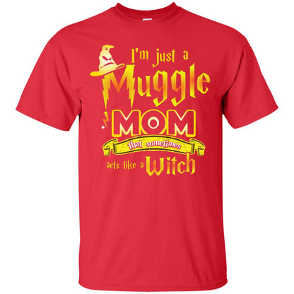 I_m Just A Muggle Mom That Sometimes Acts Like A Witch Fan Harry Potter Shirt For Mom Red