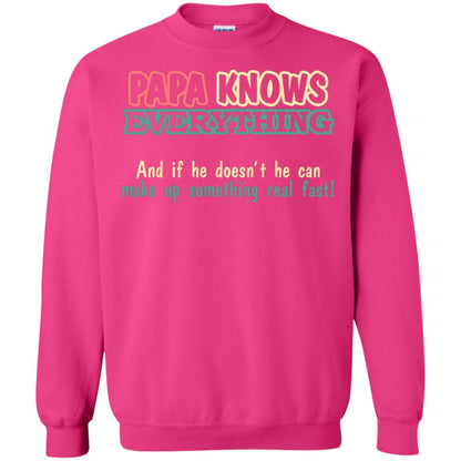 Papa Knows Everythingand If He Doesnt He Can Make Up Something Real Fast Shirt Heliconia