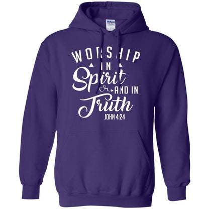 Christian T-shirt Worship In Spirit And In Truth Purple