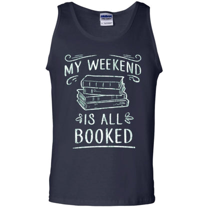 Funny Book Lover Tshirt My Weekend Is All Booked T Shirt Navy
