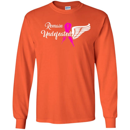 Breast Cancer T-shirt Remain Undefeated Orange