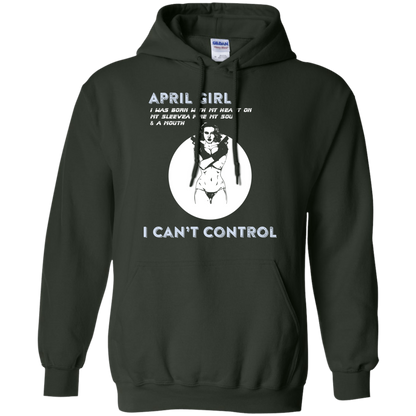 April Girl I Was Born With My Heart T-shirt Forest Green
