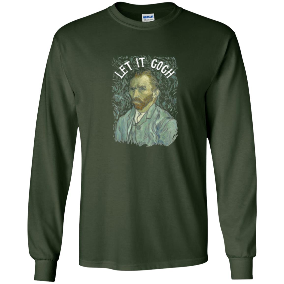 Artist T-shirt Vincent Van Let It Gogh Forest Green