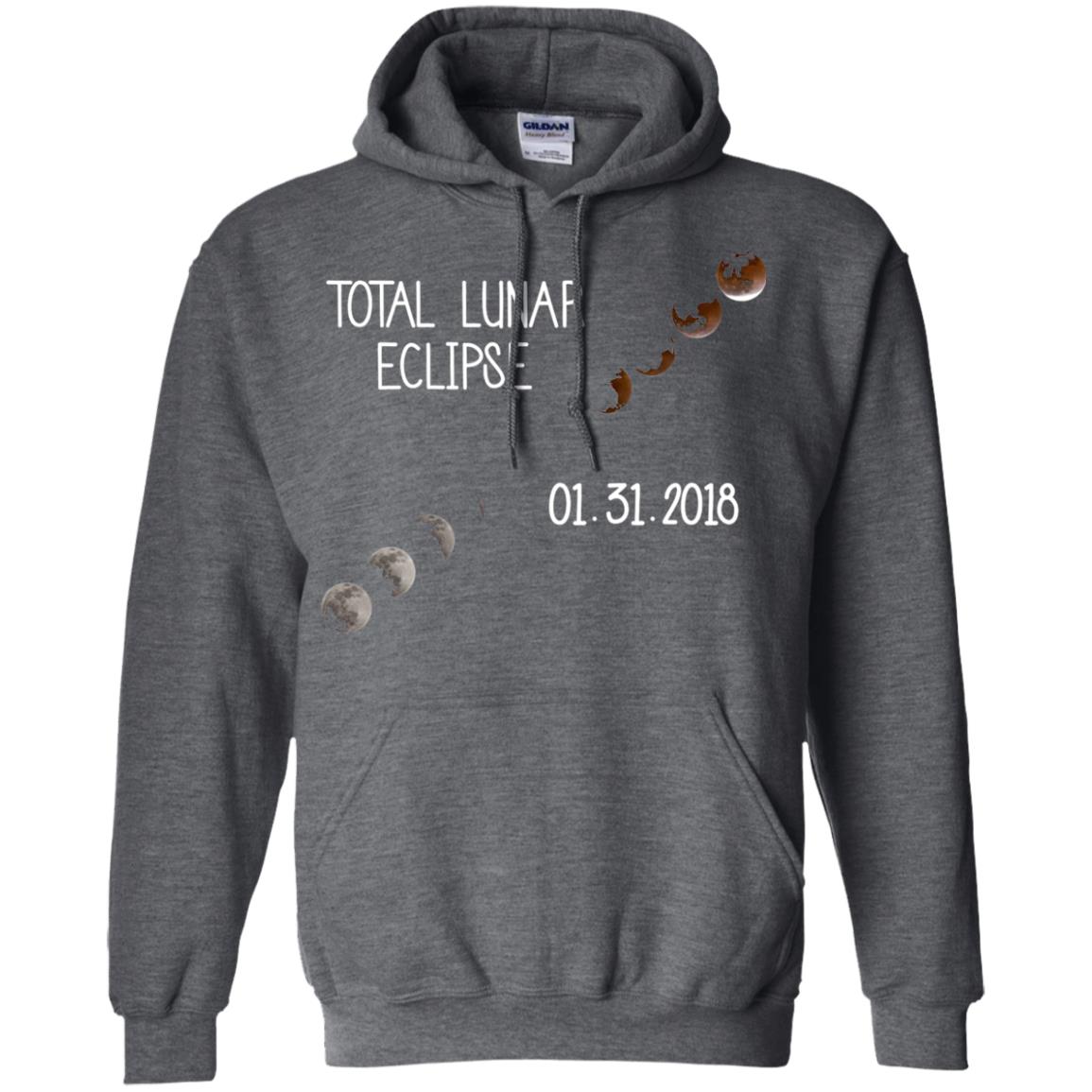 Total Lunar Eclipse 01-31-2018 Celebration Shirt Dark Heather