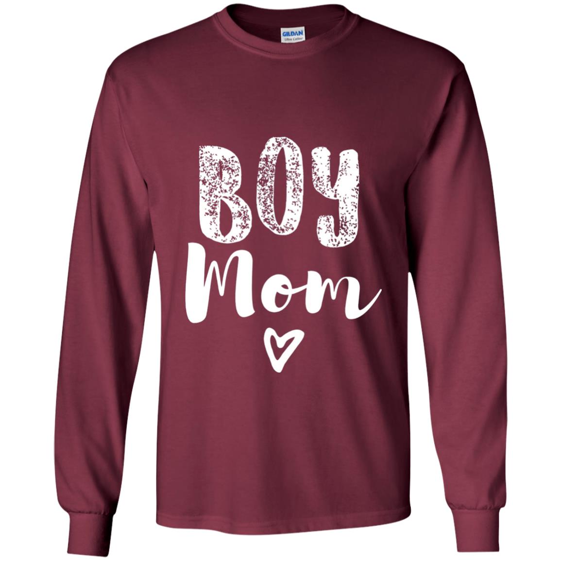 Cute Boy Mom T-shirt Maroon
