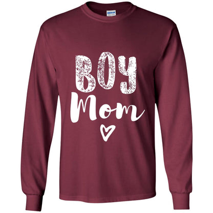 Cute Boy Mom T-shirt Maroon