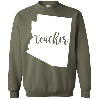 Arizona Teacher Home State Back To School Shirt Military Green