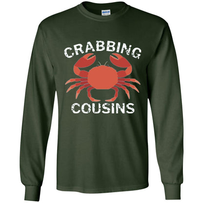 Fishing Lovers T-shirt Crabbing Cousins Forest Green