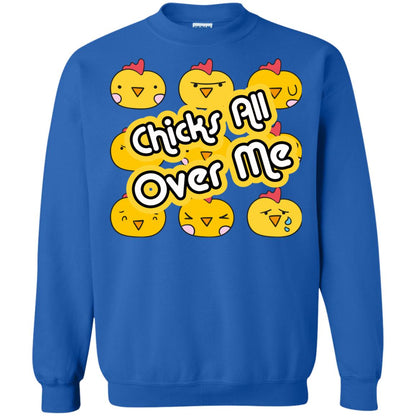 Chicks All Over Me Funny Chickens Shirt For Easter Day Royal