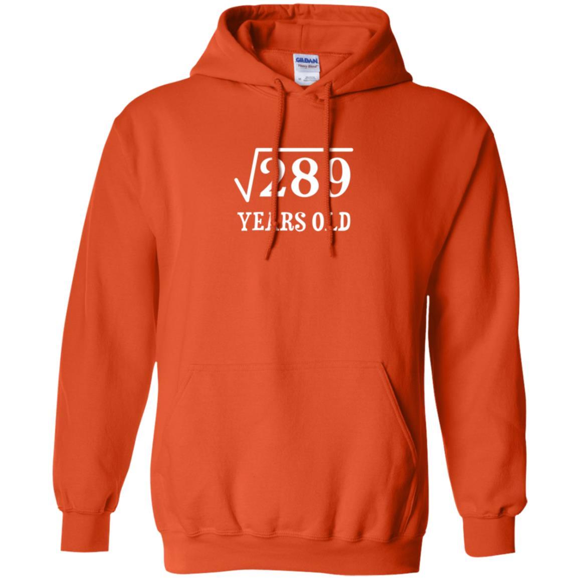 Brithday T-shirt Square Root Of 289 Orange