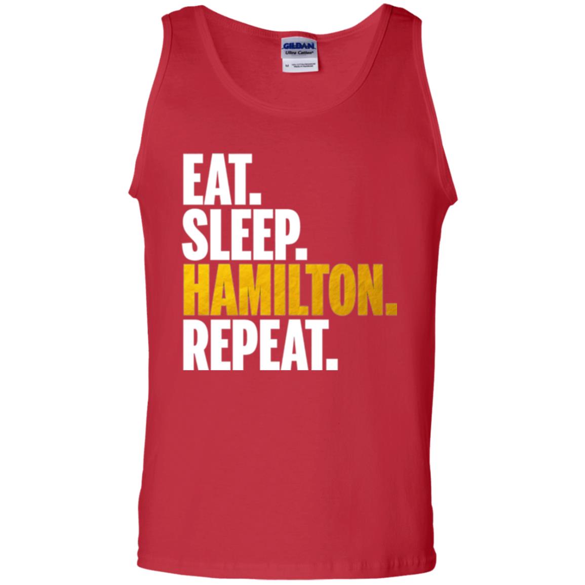 Hamilton T-shirt Eat Sleep Hamilton Repeat Red