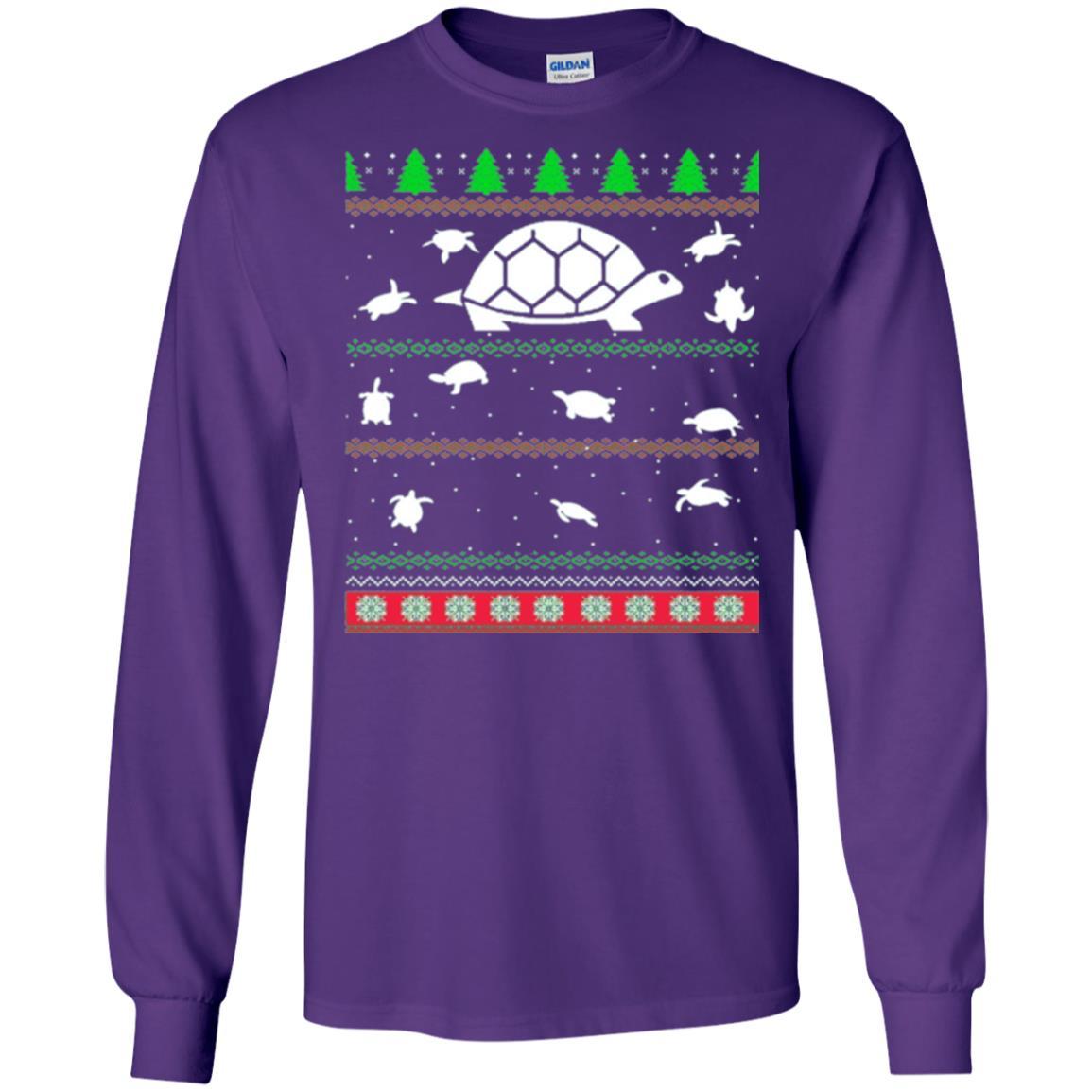 Christmas T-shirt Turtle Lover Merry Christmas Purple