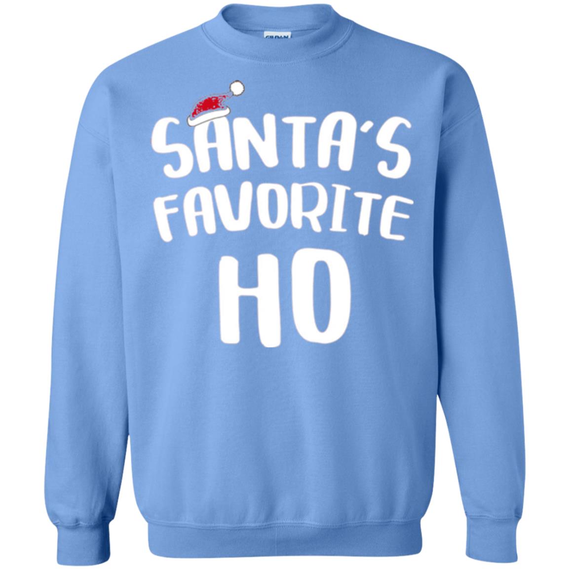 Christmas T-shirt Santa_s Favorite Ho Carolina Blue
