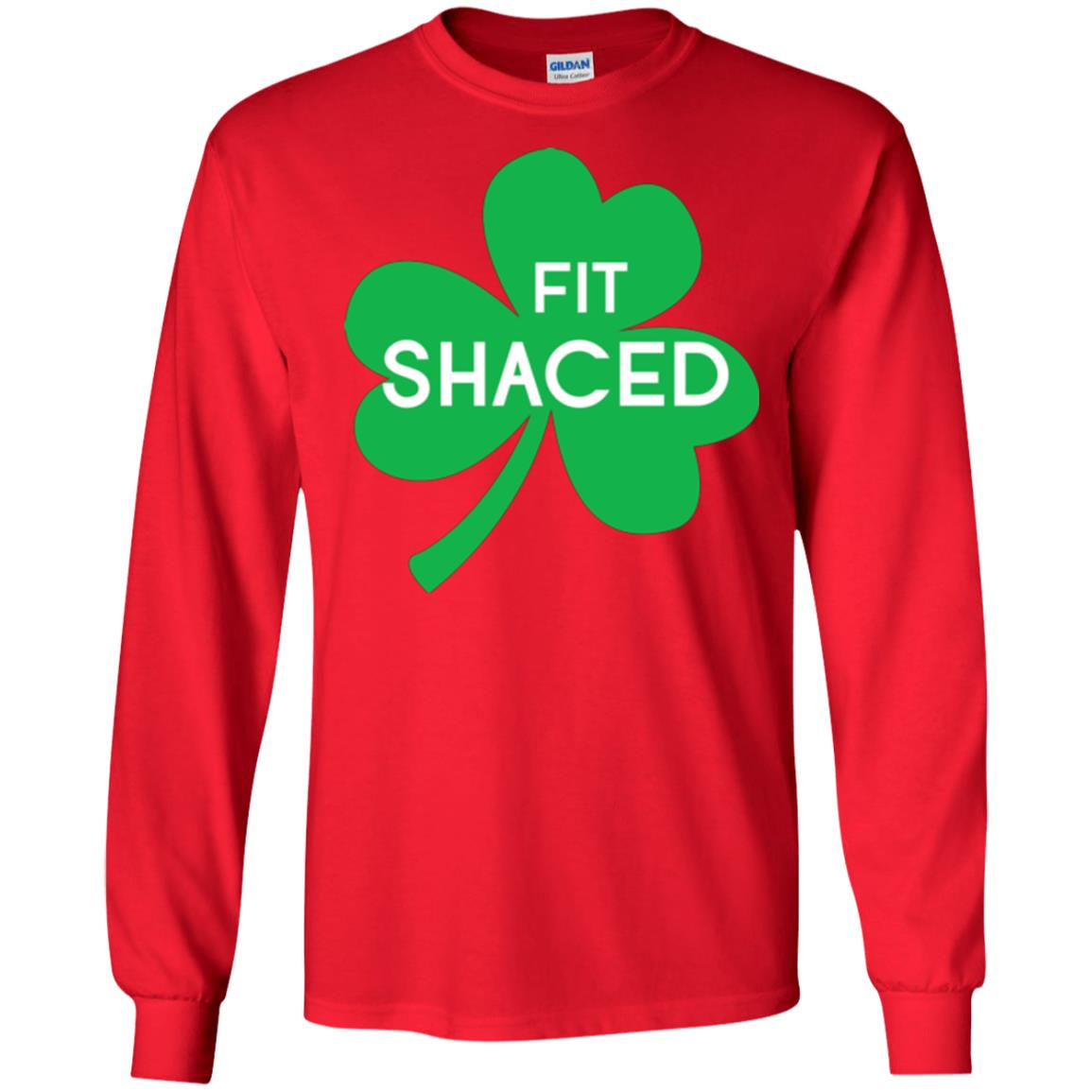 Saint Patrick's Day T-shirt Shamrocks Fit Shaced Red