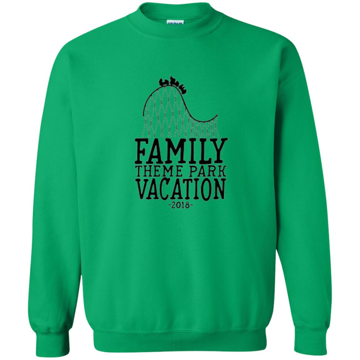 Family T-shirt Vacation 2018 Theme Park Roller Coaster Irish Green