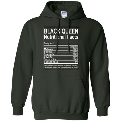 Black Queen Nutritional Facts T-shirt Self Love Forest Green