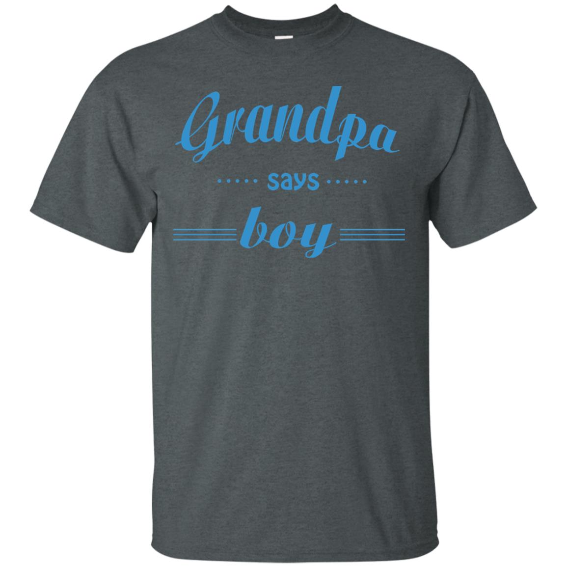 Grandpa Say Boy Shirt Dark Heather