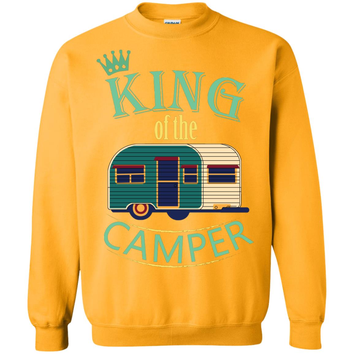 King Of The Camper Camping Lover Shirt Gold
