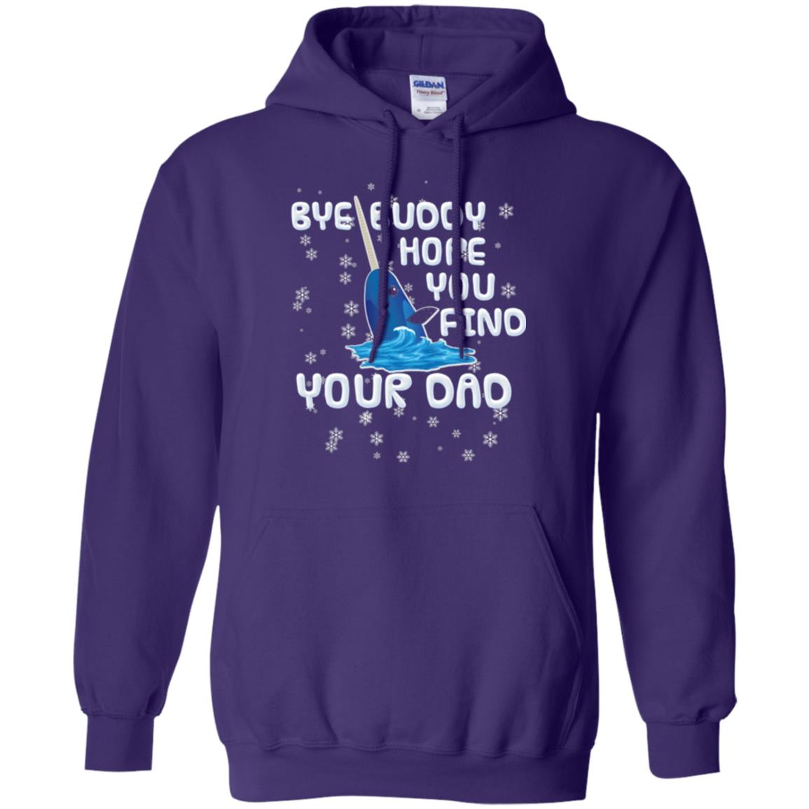 Funny Narwhal T-shirt Bye Buddy Hope You Find Your Day Purple