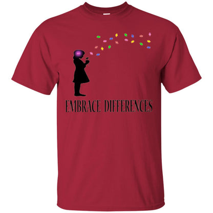 Embrace Differences Shirt Proud Autism Awareness T-shirt Cardinal