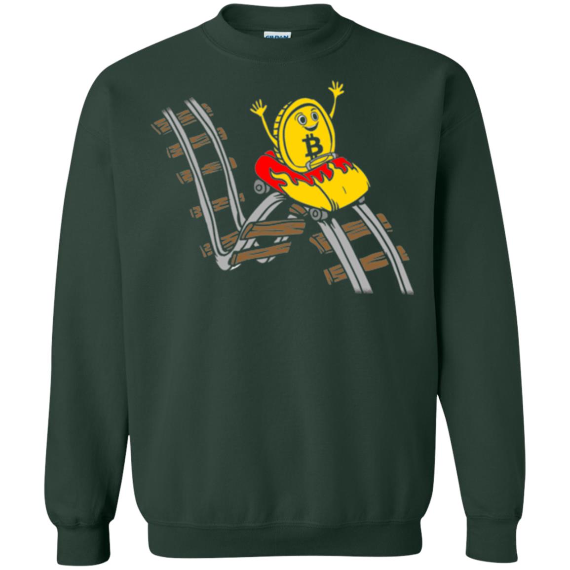 Bitcoin Rollercoaster T-shirt Forest Green