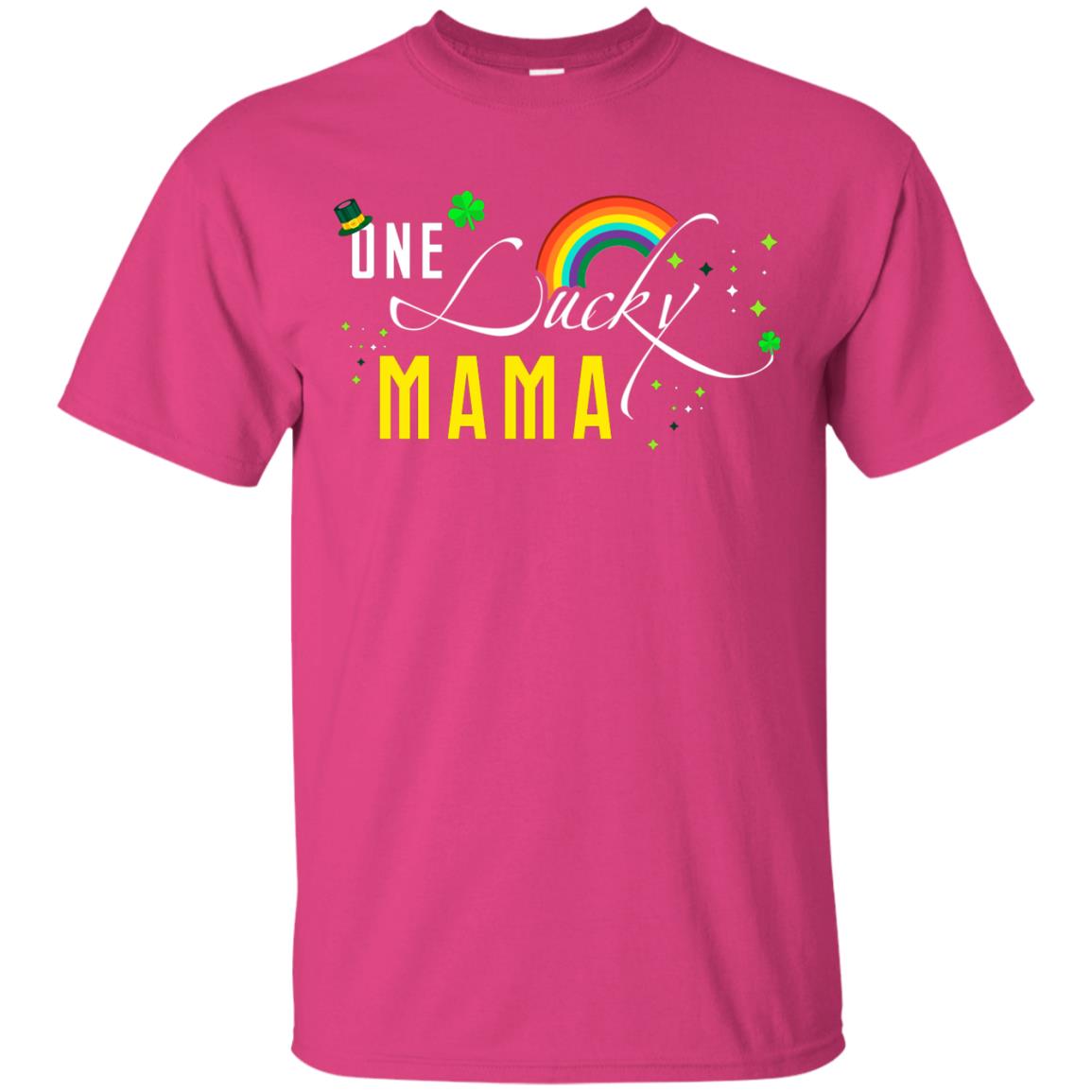 One Lucky Mama St. Patrick_s Day T-shirt Heliconia