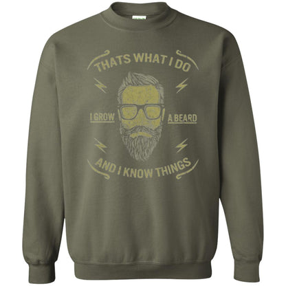 Funny Joke Retro Vintage T-shirt That What I Do I Grow A Beard Military Green