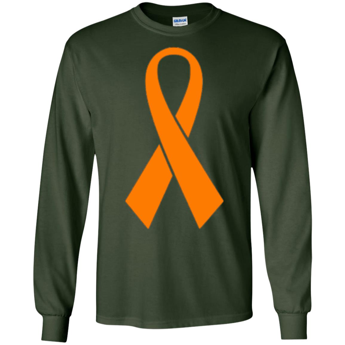 Orange Ribbon Gun Violence Awareness Anti Gun T-shirt Forest Green
