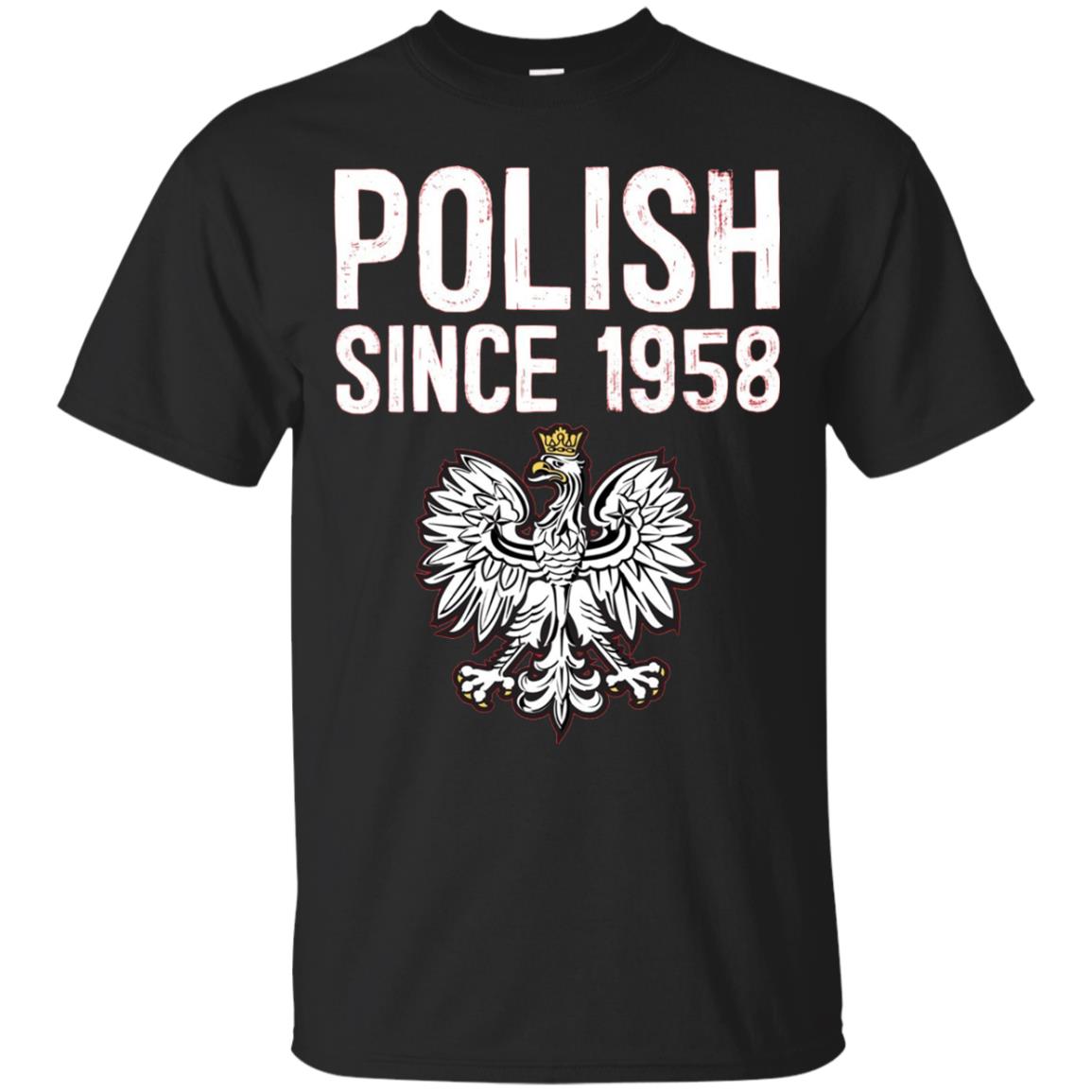 60th Birthday T-shirt Polish Since 1958 Black