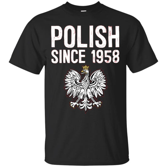 60th Birthday T-shirt Polish Since 1958 Black