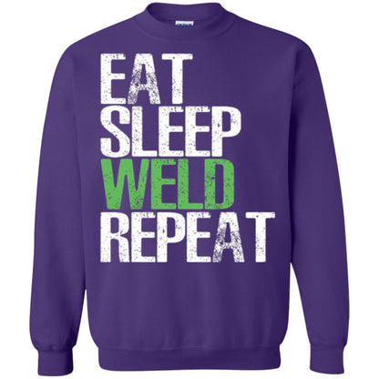 Welding T-shirt Eat Sleep Weld Repeat Purple