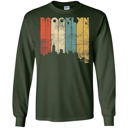Brooklyn City New York State Vintage T-shirt Forest Green