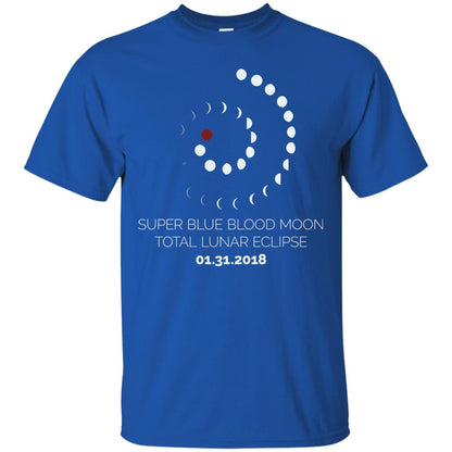 Super Blue Blood Moon Total Lunar Eclipse 2018 T-shirt Royal