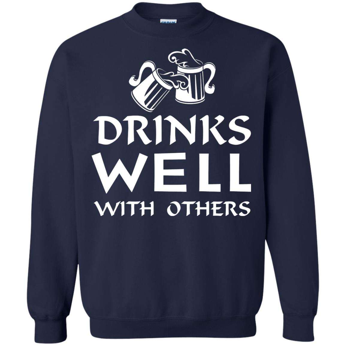 Drinks Well With Others St. Patrick_s Day T-shirt Navy