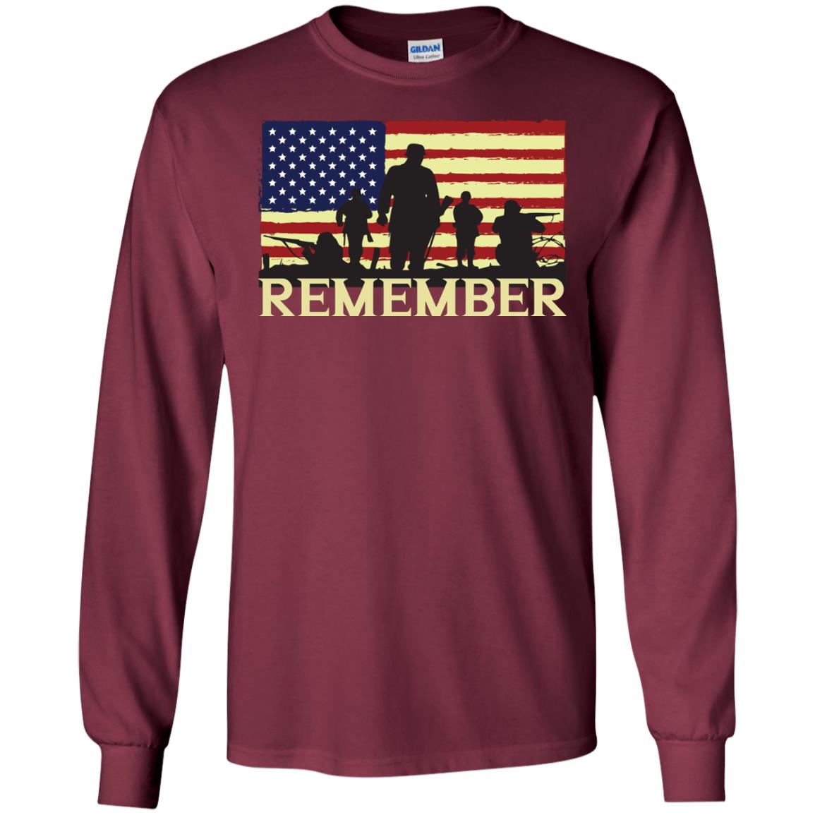 Military Of United States Memorial Day Shirt Maroon