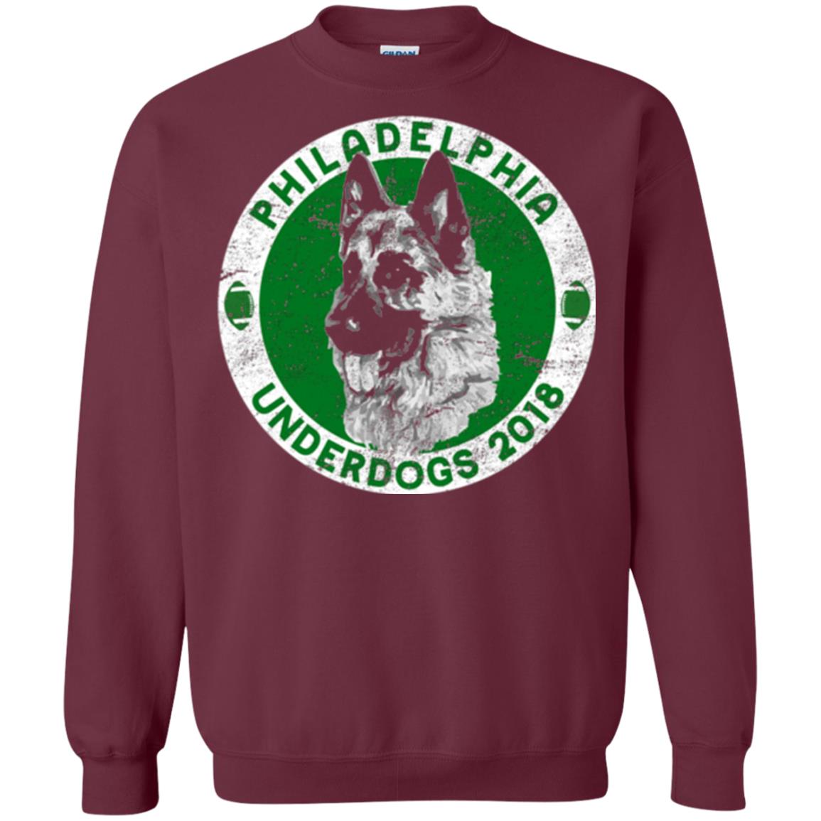 Dog Lover T-shirt Philadelphia Underdogs 2018 Distressed Maroon