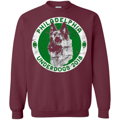 Dog Lover T-shirt Philadelphia Underdogs 2018 Distressed Maroon