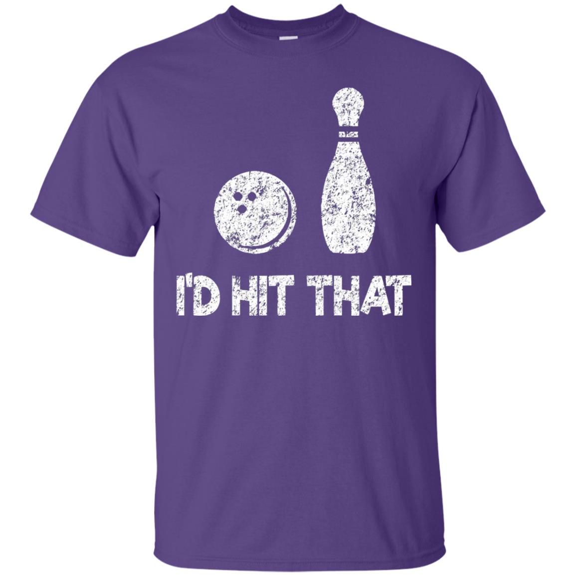 Funny Bowling Lover T-shirt T-shirt I_d Hit That Purple