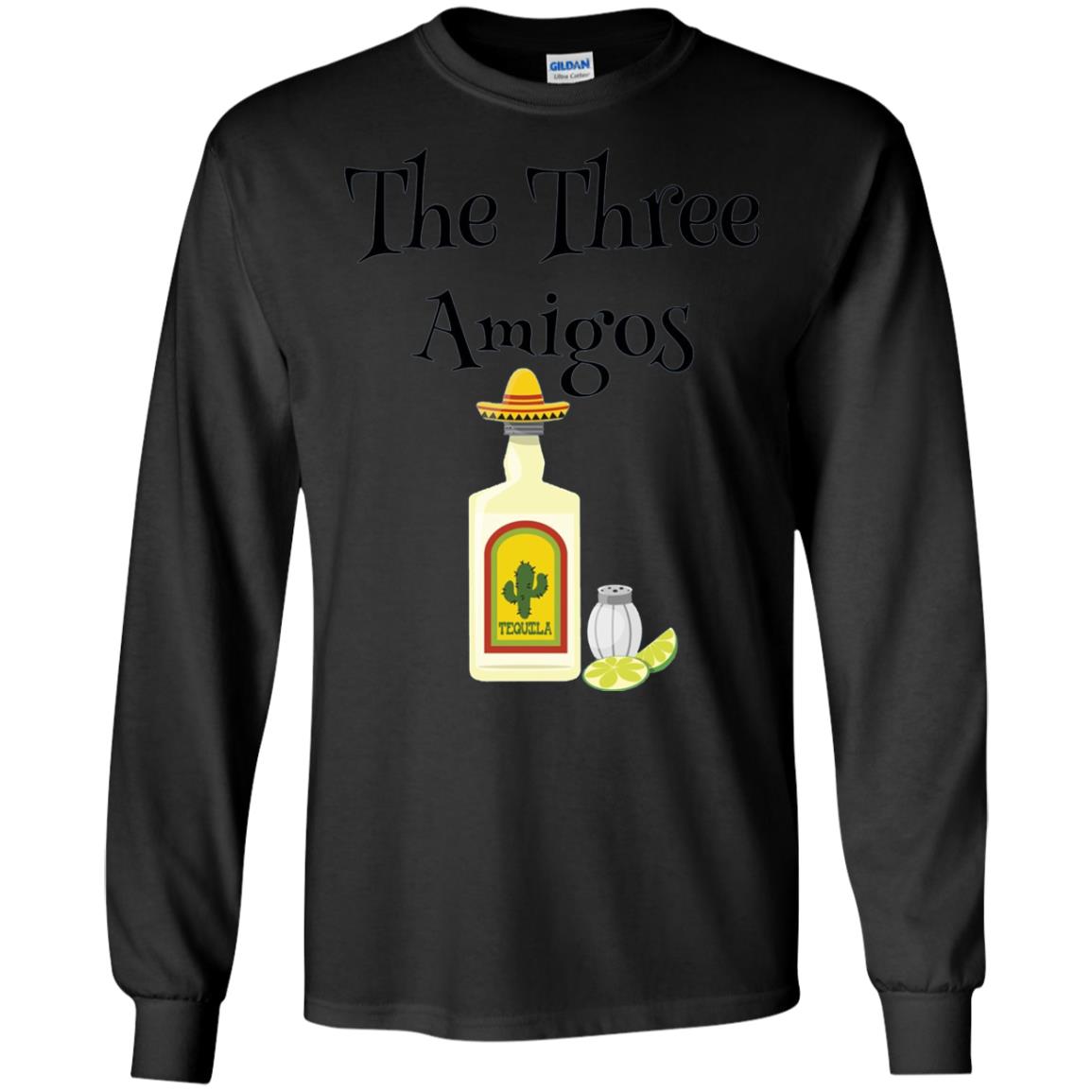 Cooking Lovers T-shirt The Three Amigos Tequila Salt Lime Black