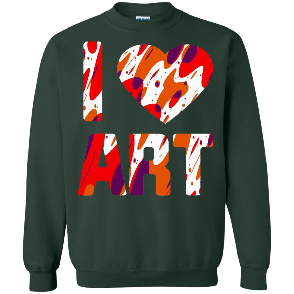 Artist T-shirt I Love Art Forest Green