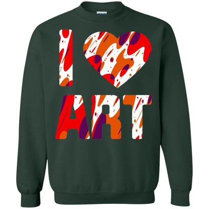 Artist T-shirt I Love Art Forest Green