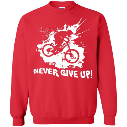 Biker T-shirt Never Give Up Red
