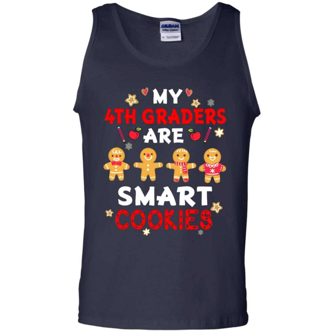 My 4th Graders Are Smart Cookies X-mas Gift Shirt For Fourth Gradeteachers Navy
