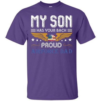 My Son Has Your Back Airforce Dad Shirt Purple