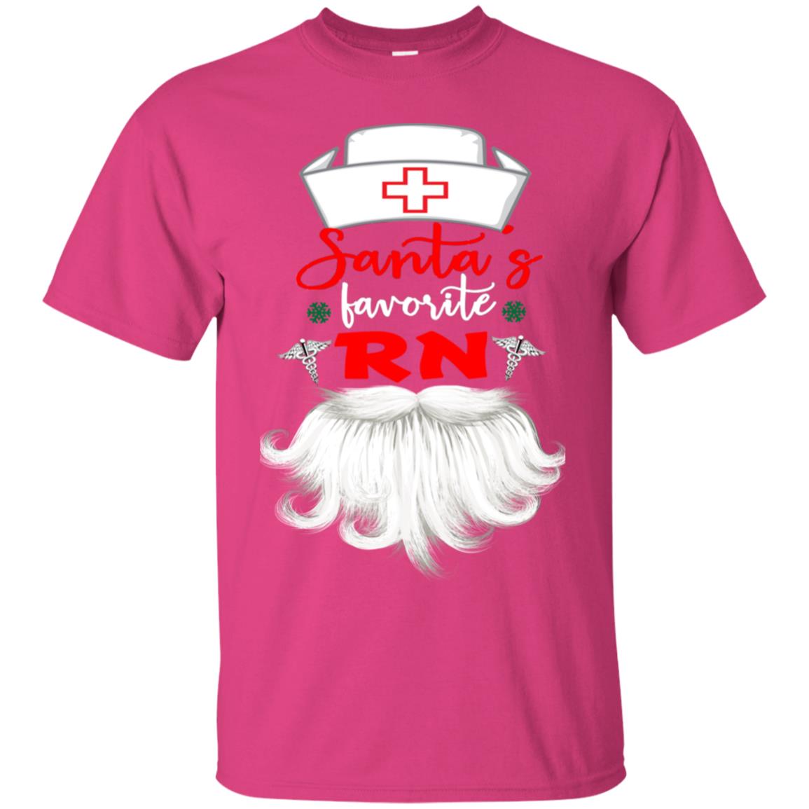 Santa's Favorite Rn Nursing Idea Shirt Heliconia