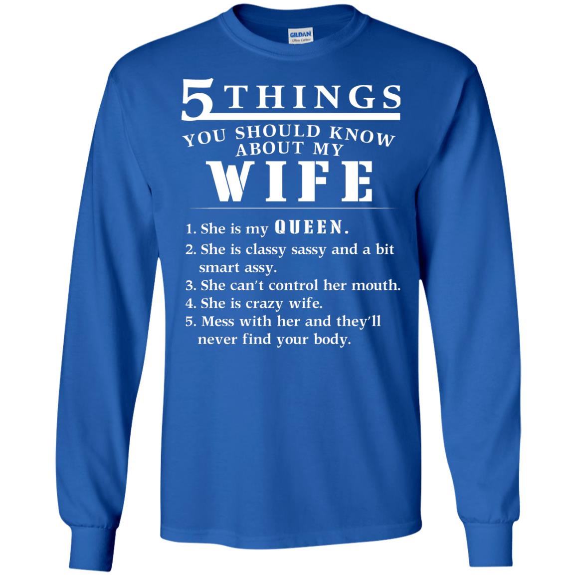 5 Things You Should Know About My Wife Husband T-shirt Royal