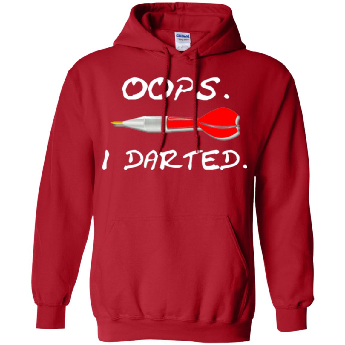I Darted T Shirt - Dart Shirts Funny Oops T-shirt Red