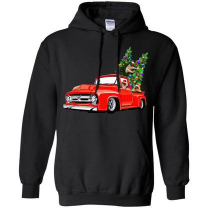 Christmas Tree And Sloths On Car X-mas Gift Shirt Black